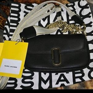 Marc Jacobs Black Crossbody with Gold Chain